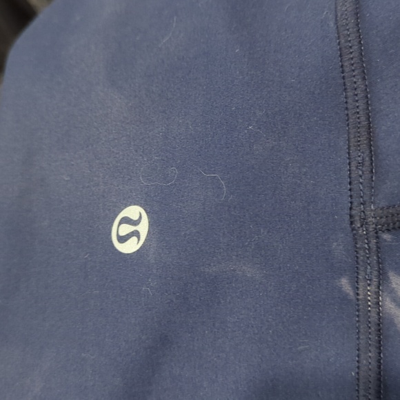 Lululemon Wunder Train High-Rise Crop 23"Sun Bleached Wash True Navy - Picture 6 of 8